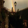 Triora - Arcobaleno sul centro storico